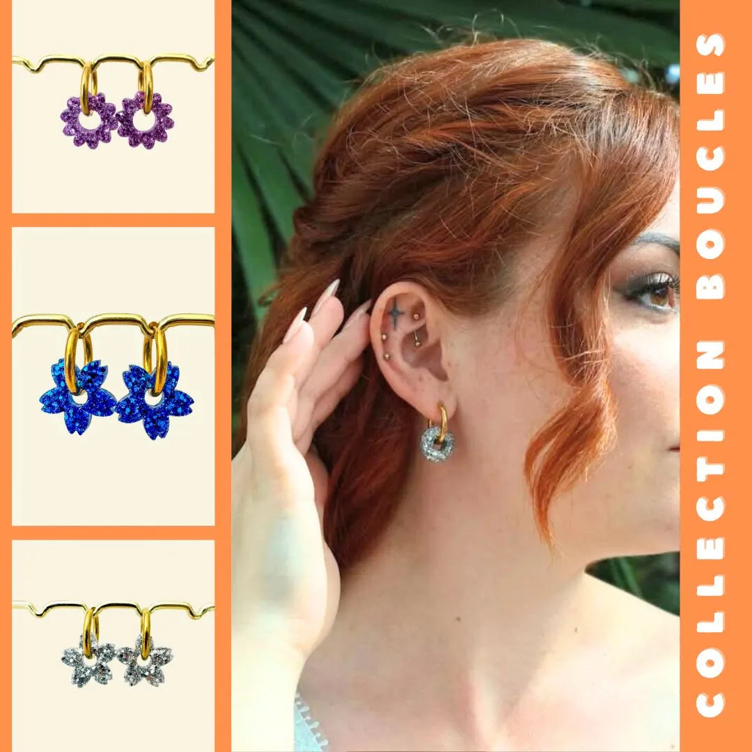 collection boucles oreilles paillettes creoles