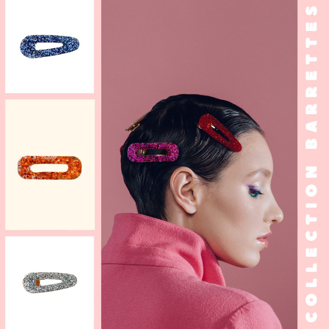 collection barrettes pailletées accessoires cheveux