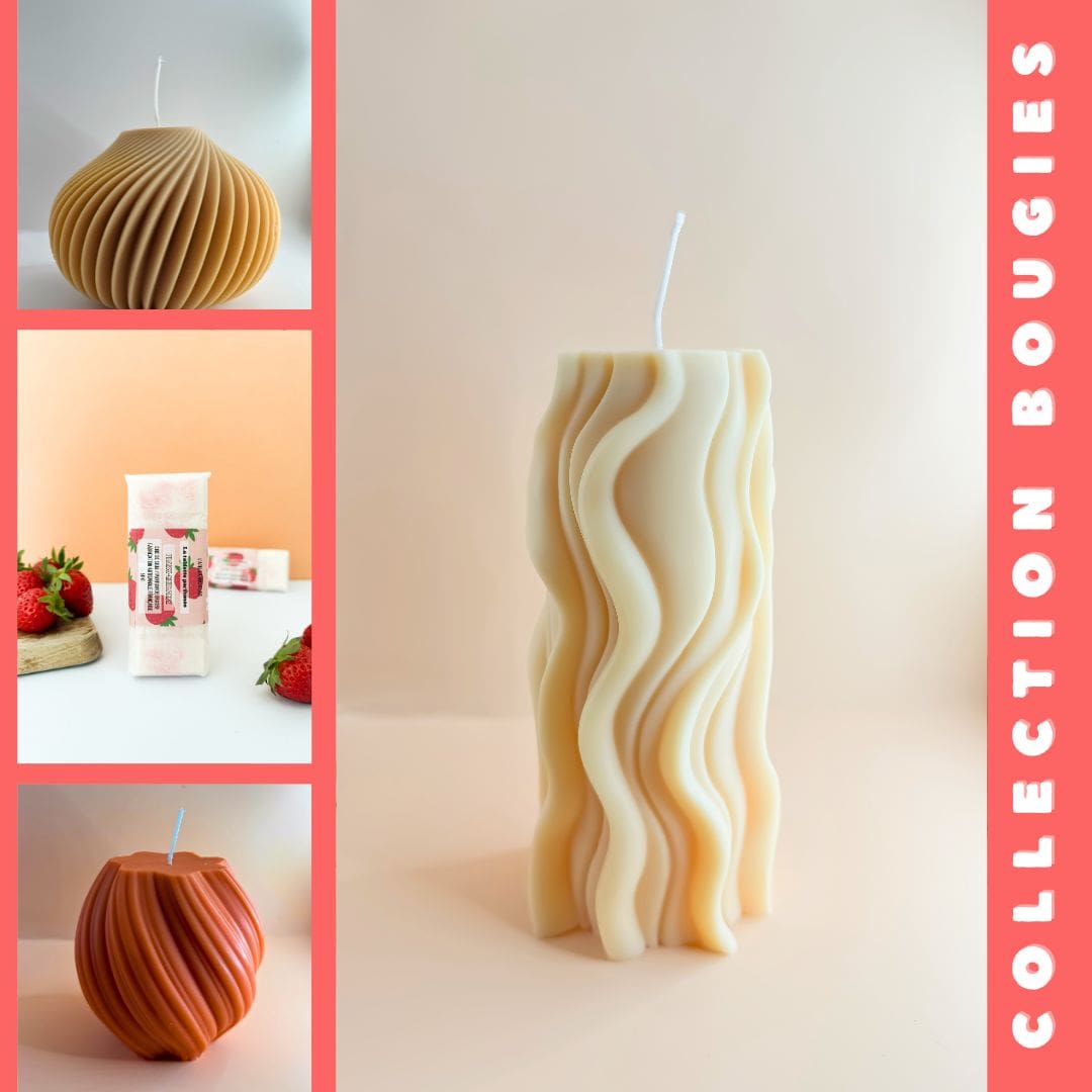 collection bougies décoratives parfumées fait main