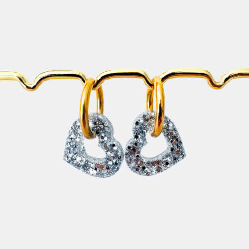 Charms Boucles d'Oreilles - Coeurs - 10 couleurs