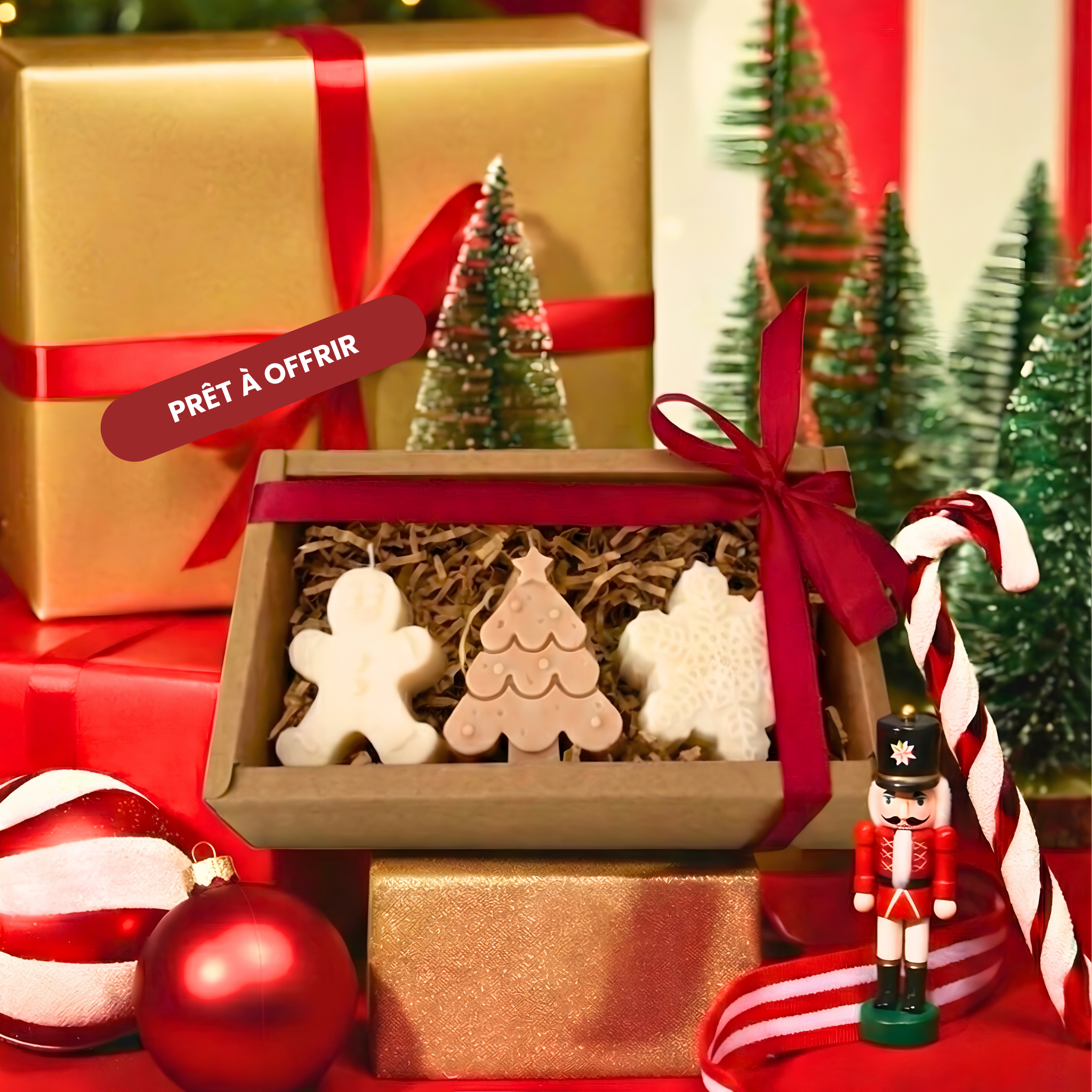 Coffret 3 bougies - Édition Noël 🎄- Atelier Rochelais™