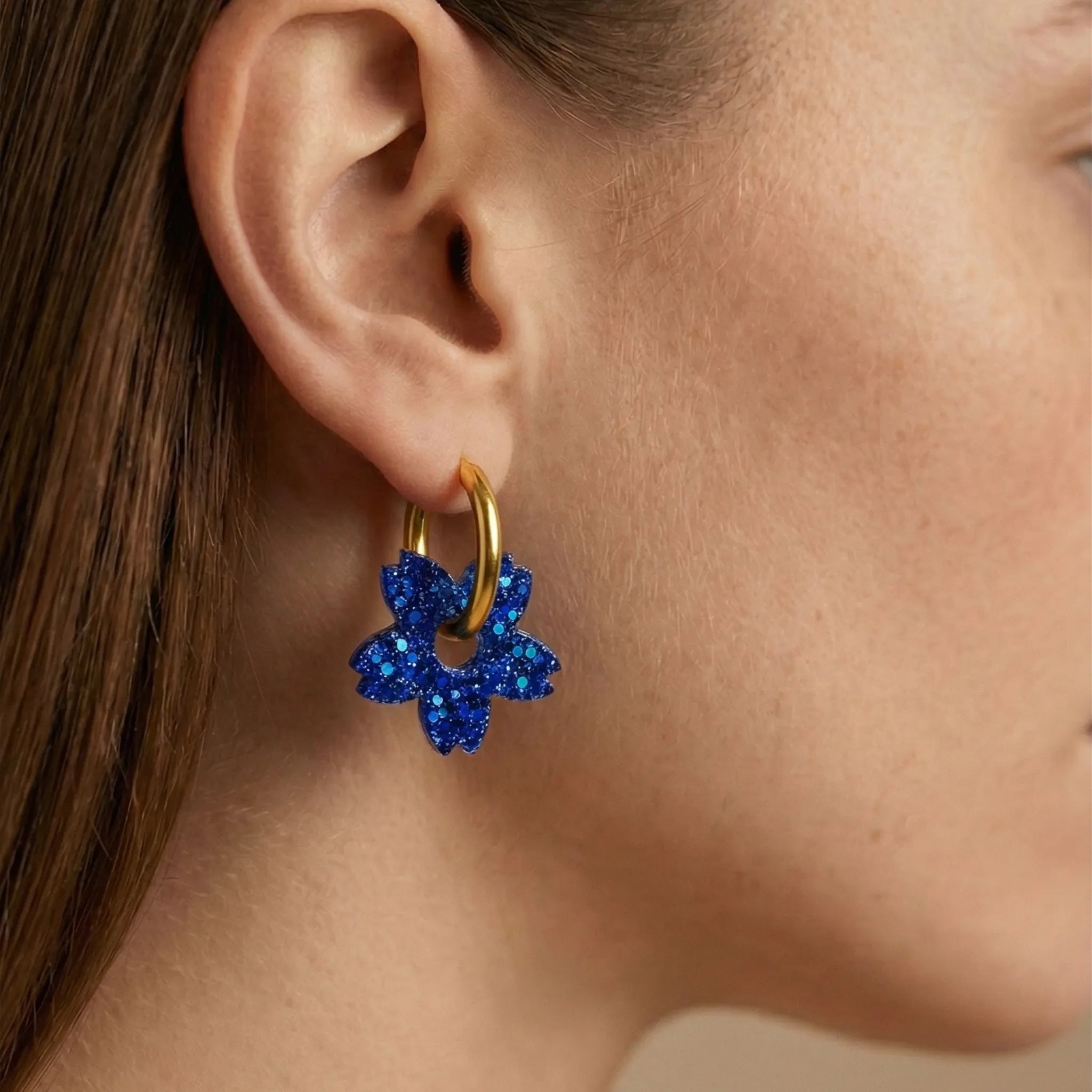 Créoles interchangeables Fleurs de Tiaré – Boucles d’oreilles colorées et tendances