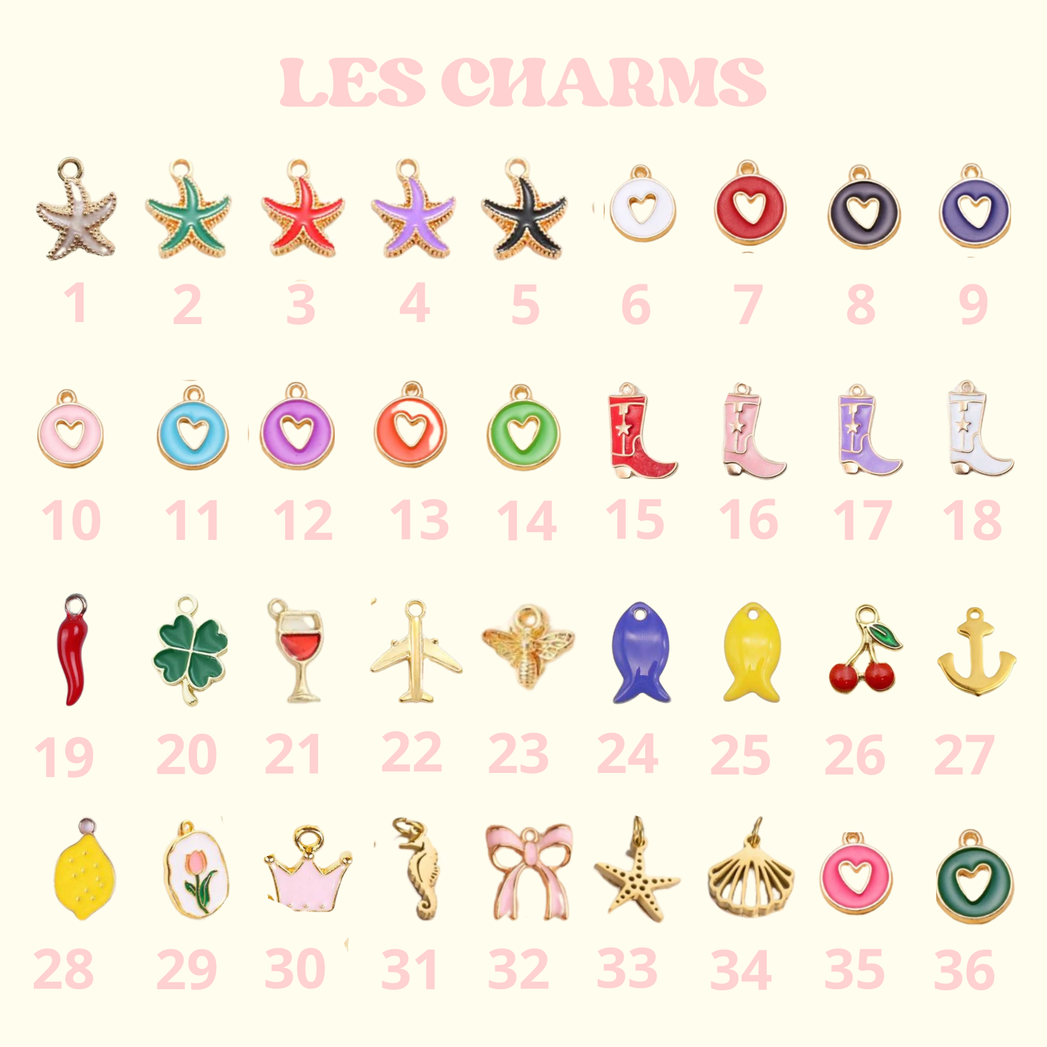 Bracelet d’été personnalisable avec charms, ruban et carte - fait main en France