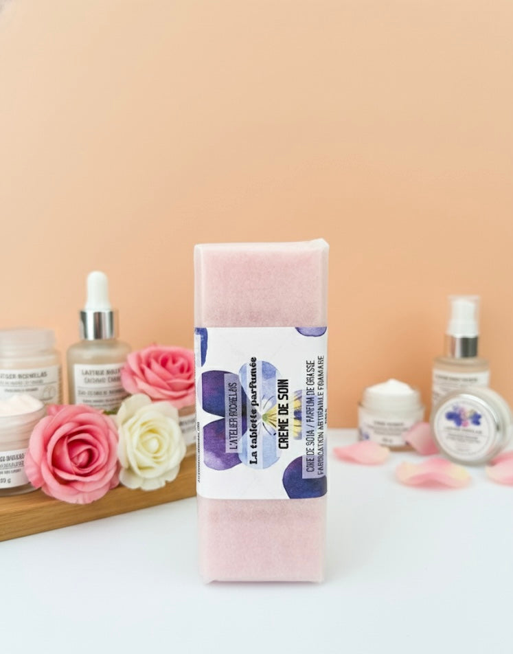 fondant tablette parfum creme soin cire de soja