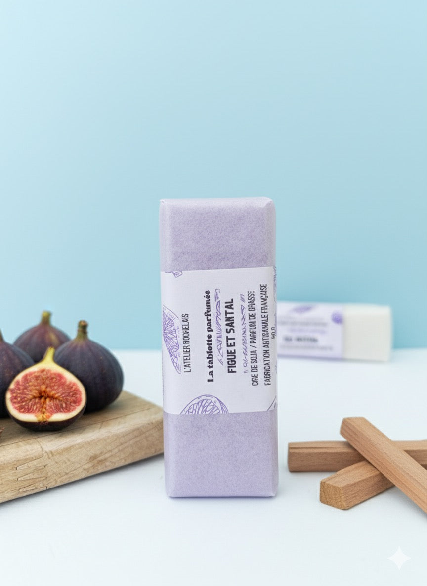 fondant tablette parfum figue et santal cire de soja