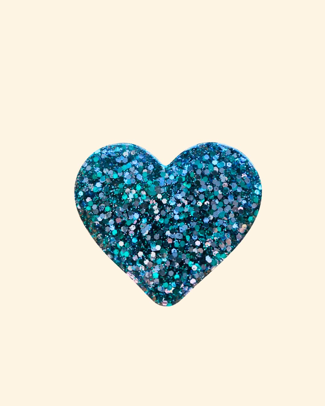 pin's coeur bleu turquoise