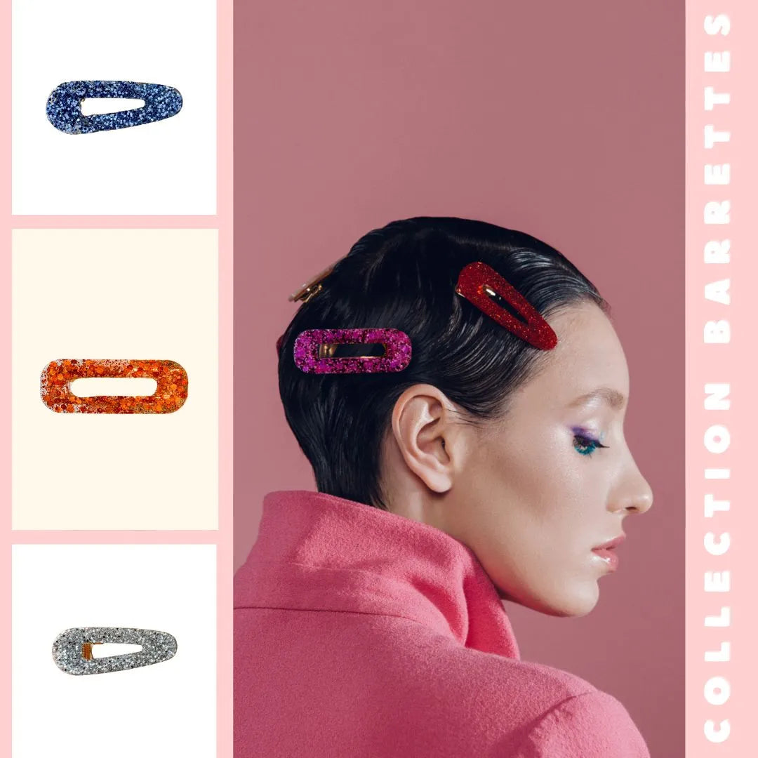collection barrettes paillettes cheveux