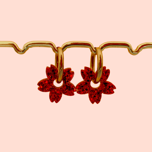 Charms Boucles d'Oreilles -Fleurs Tiaré - 10 couleurs