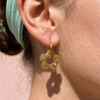 Boucles d’oreilles Fleurs pailletées