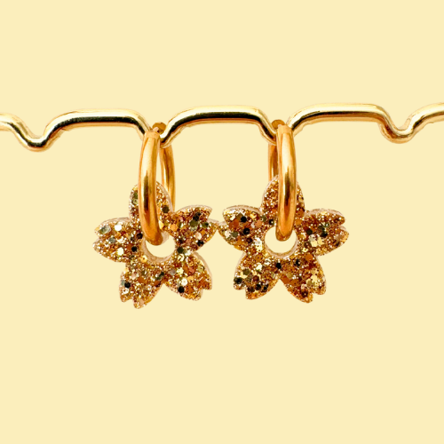 Charms Boucles d'Oreilles -Fleurs Tiaré - 10 couleurs