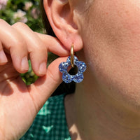 Boucles d’oreilles Fleurs pailletées