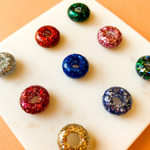 Charms Disco pailletés – Pampilles interchangeables pour créoles 19 mm - 10 couleurs