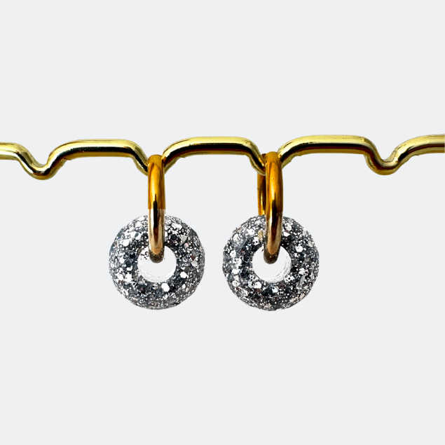 Créoles boules pailletées interchangeables – Boucles d’oreilles colorées et scintillantes