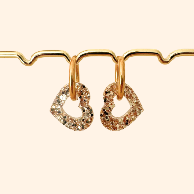 Boucles d'Oreilles Coeurs 💛
