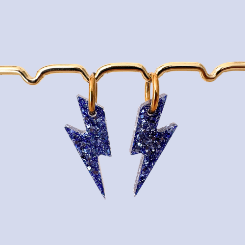 Charms Boucles d'Oreilles -Éclairs interchangeables - 10 couleurs