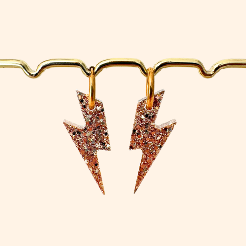 Charms Boucles d'Oreilles -Éclairs interchangeables - 10 couleurs