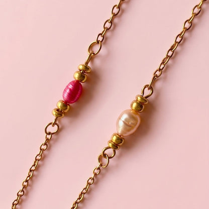 Bracelet Iris perles Miyuki dorées acier inoxydable bijou waterproof La Rochelle