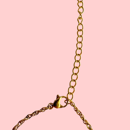 Bracelet Cléo perles colorées chaînette dorée acier inoxydable bijou La Rochelle