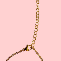 Bracelet Cléo perles colorées chaînette dorée acier inoxydable bijou La Rochelle