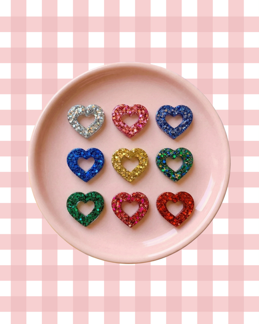 Charms Cœurs pour boucles d’oreilles – 10 couleurs interchangeables