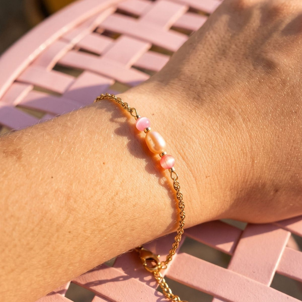 Bracelet Cléo Orange/Rose