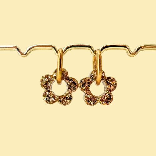 Charms Fleurs pour boucles d’oreilles – 10 couleurs interchangeables