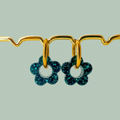 Charms Fleurs pour boucles d’oreilles – 10 couleurs interchangeables