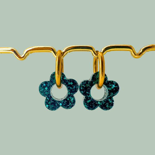 Charms Boucles d'Oreilles -Fleurs interchangeables - 10 couleurs