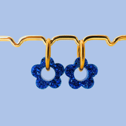 Charms Fleurs pour boucles d’oreilles – 10 couleurs interchangeables