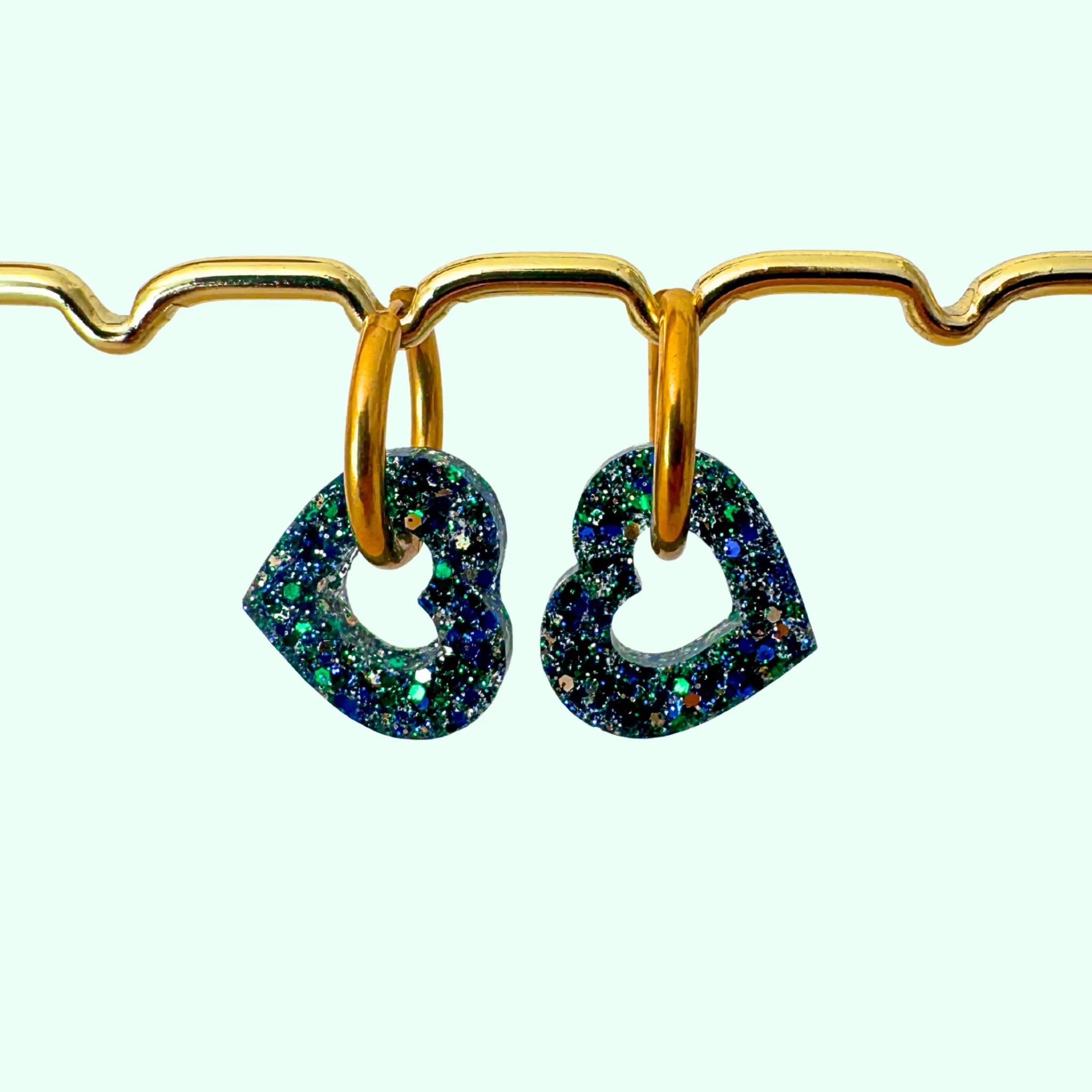 Charms Cœurs pour boucles d’oreilles – 10 couleurs interchangeables