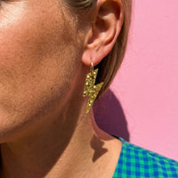 boucles_oreilles_femme_creoles_interchangeables_eclairs_resine_or_pailletee_atelier_rochelais la rochelle