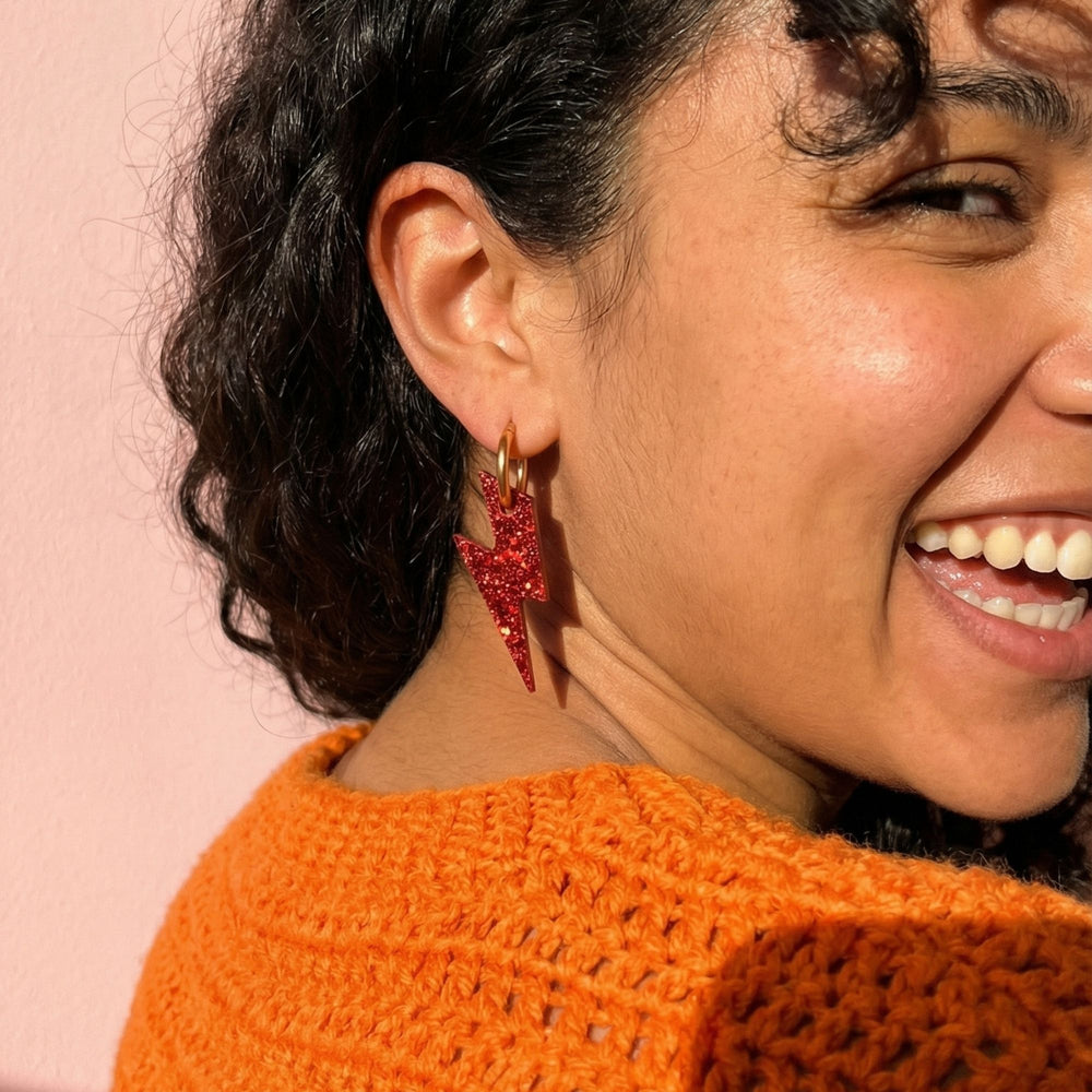 Boucles d’oreilles créoles Éclairs