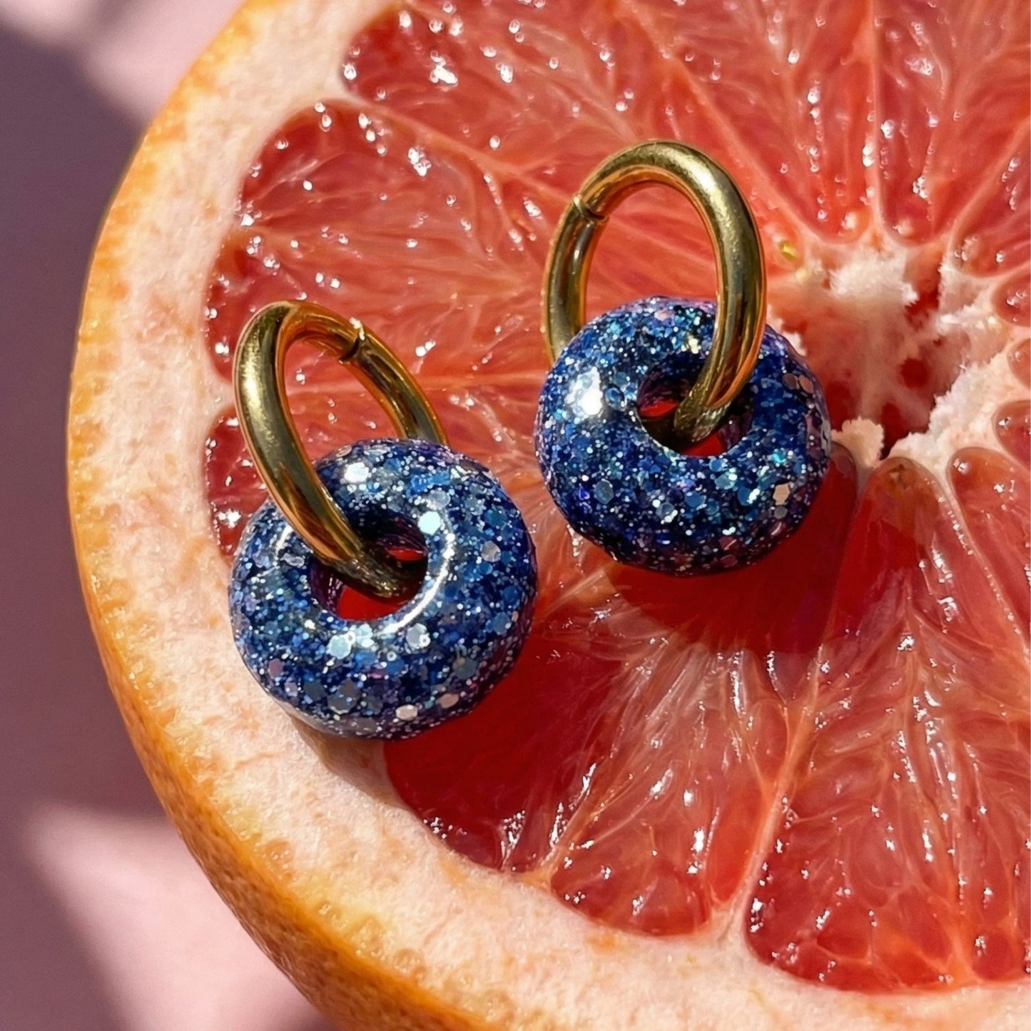 Créoles boules pailletées interchangeables – Boucles d’oreilles colorées et scintillantes