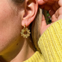 Boucles d’oreilles créoles Marguerites