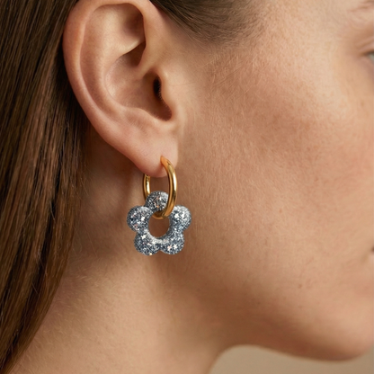 Charms Fleurs pour boucles d’oreilles – 10 couleurs interchangeables