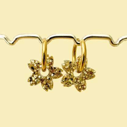 Charms Fleurs de Tiaré pour boucles d’oreilles – 10 couleurs interchangeables