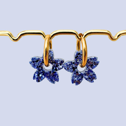 Charms Fleurs de Tiaré pour boucles d’oreilles – 10 couleurs interchangeables