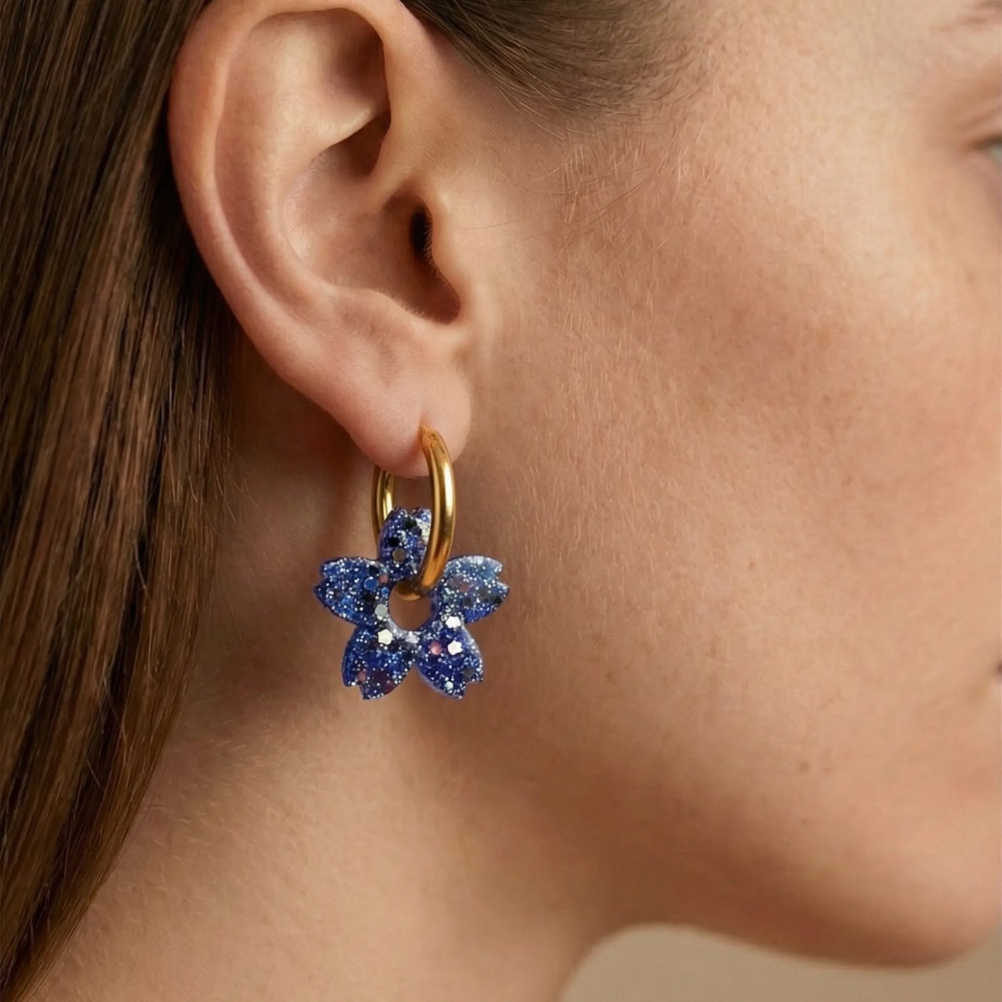 Charms Fleurs de Tiaré pour boucles d’oreilles – 10 couleurs interchangeables