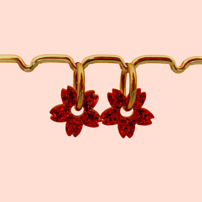 Charms Fleurs de Tiaré pour boucles d’oreilles – 10 couleurs interchangeables