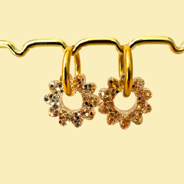 boucles oreilles soleil dore