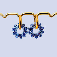 Charm pampille soleil interchangeable pour boucles d'oreilles créoles, bijou femme en résine, couleur vert, Atelier Rochelais La Rochelle