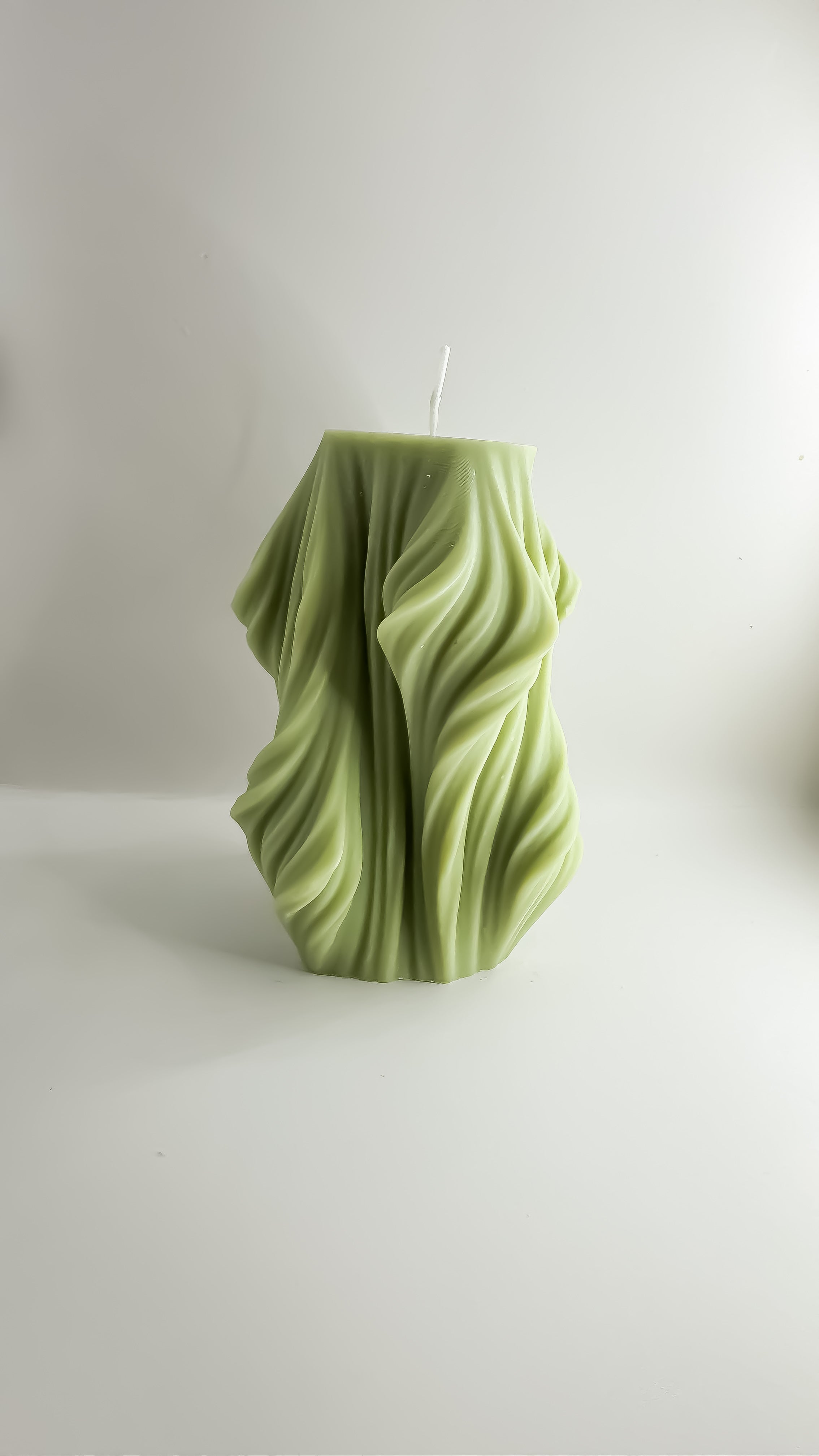 bougie design parfumee vert