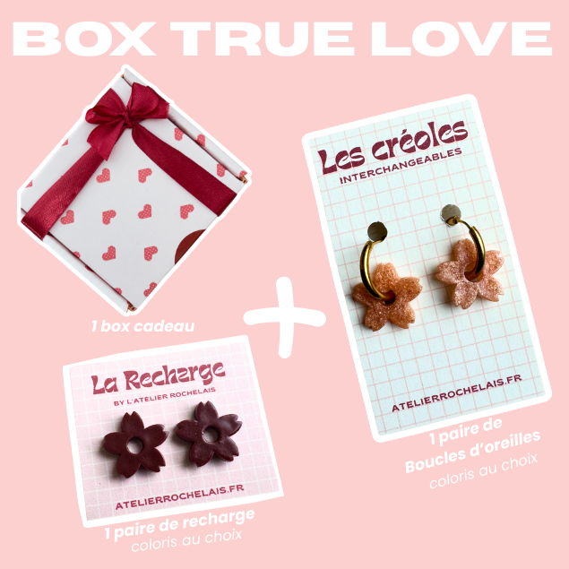 Box True Love - 1 Boucles d'oreilles + 1 Recharge