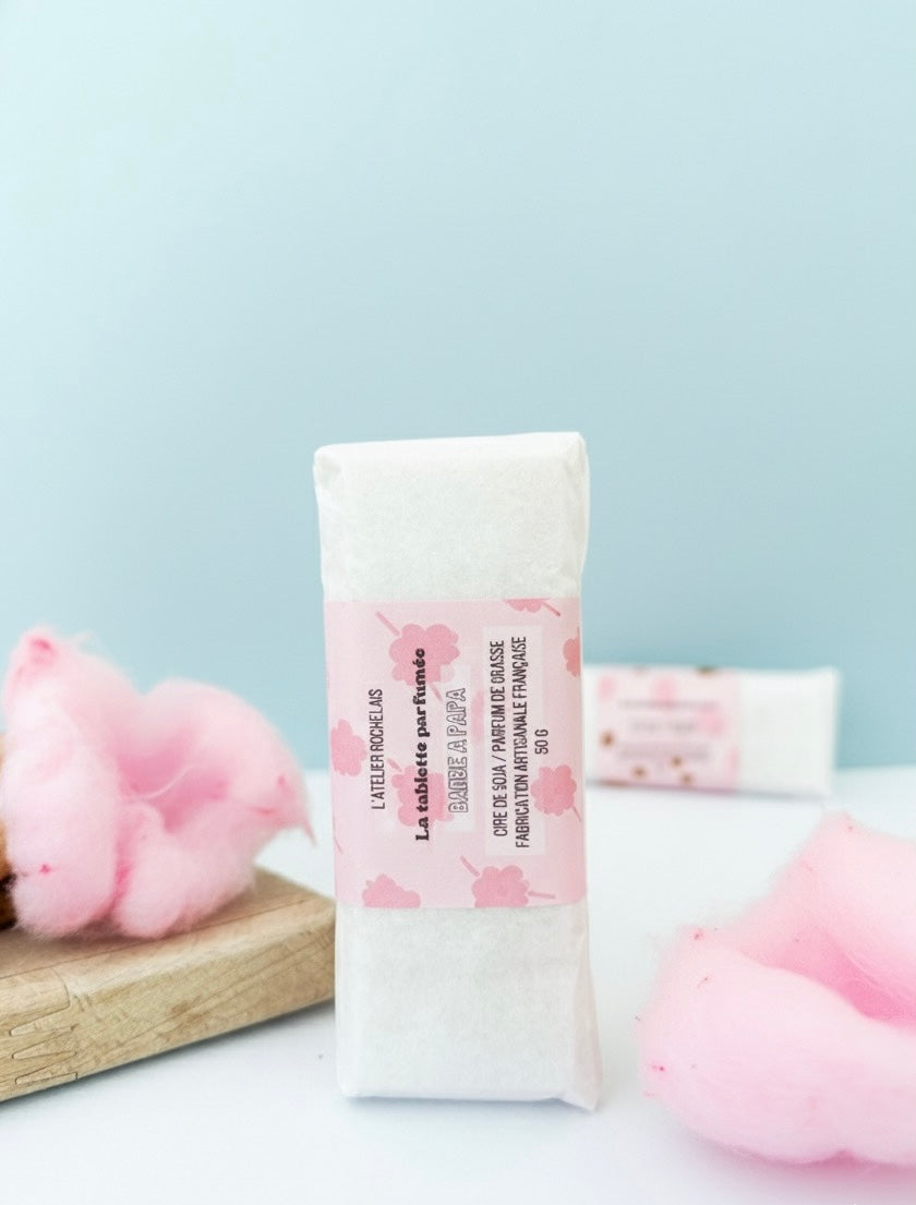 fondant tablette parfum barbe à papa cire de soja