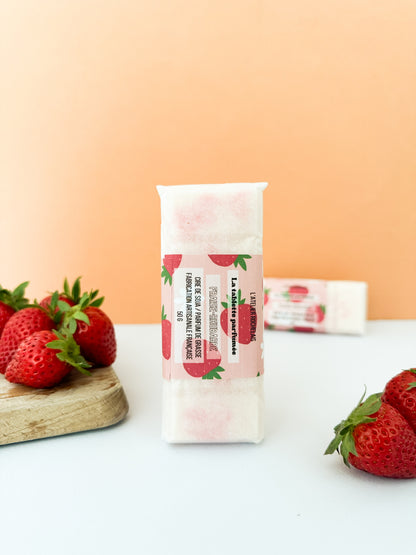 fondant tablette parfum fraise rhubarbe cire de soja