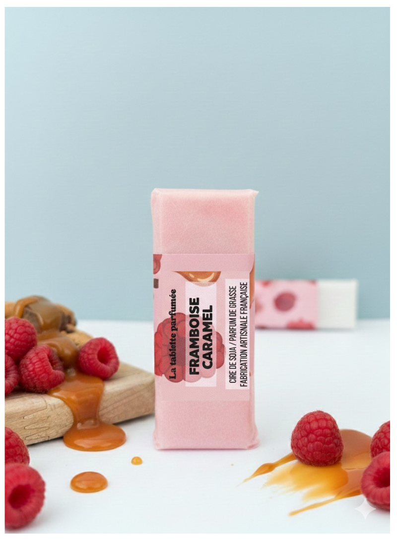 fondant tablette parfum framboise caramel cire de soja