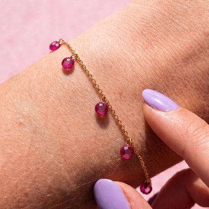 Bracelet Alma zirconium acier inoxydable doré bijou waterproof L'Atelier Rochelais