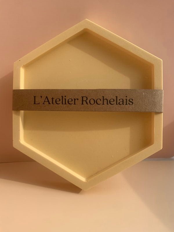 Socle marbré Hexagonale - L'Atelier Rochelais